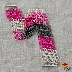 Camo Pink Chainmaille Bracelet