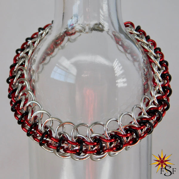 Kitsune Bracelet - Red and Silver – Faerie Star Forge