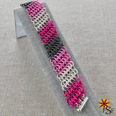 Camo Pink Chainmaille Bracelet